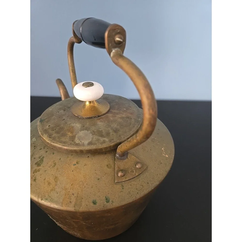 Antique Douro B & M Copper Tea Kettle - Tin Lined Portugal Late‎ 19th Century